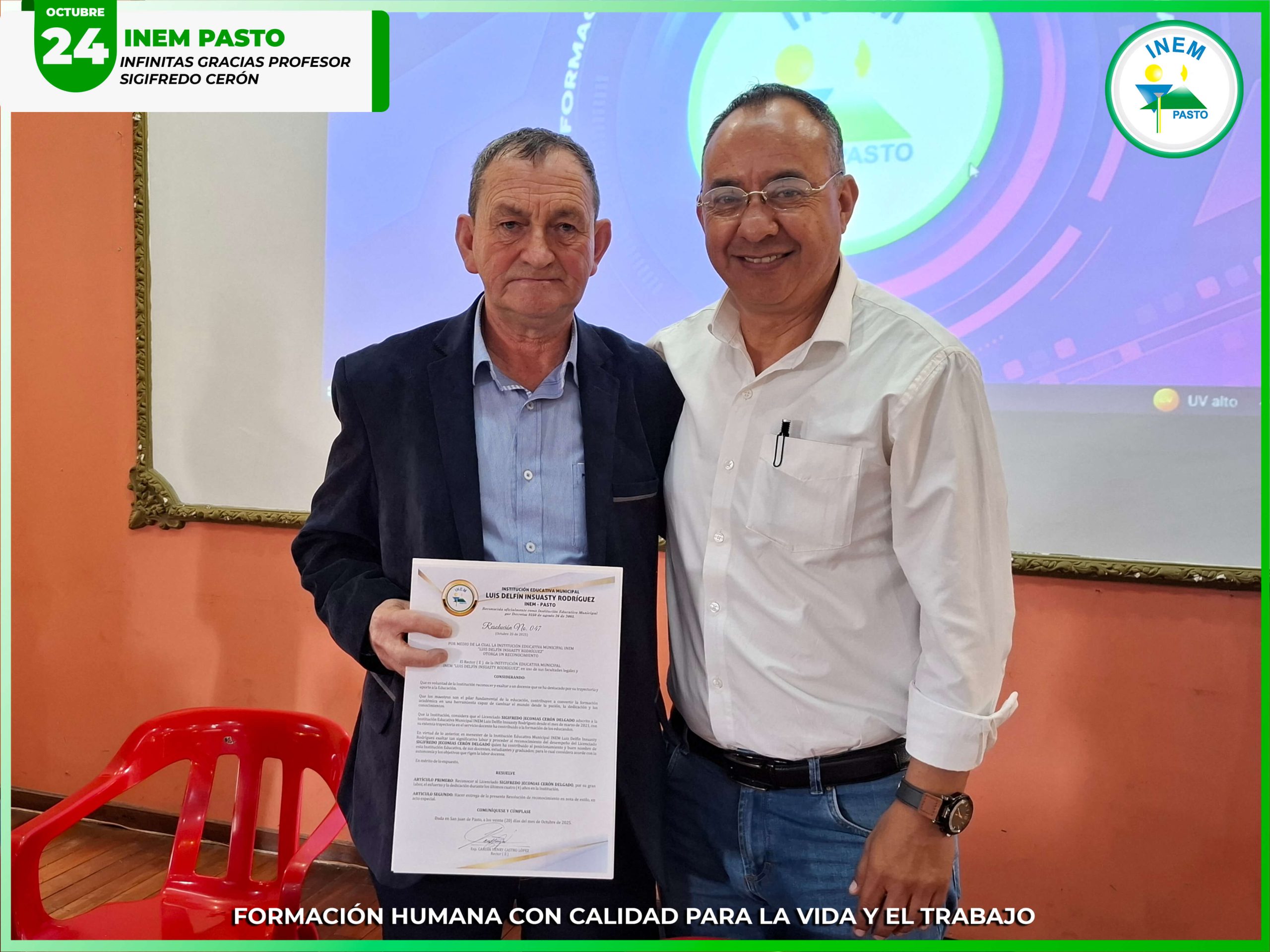 Despedida profesor Sigifredo Cerón