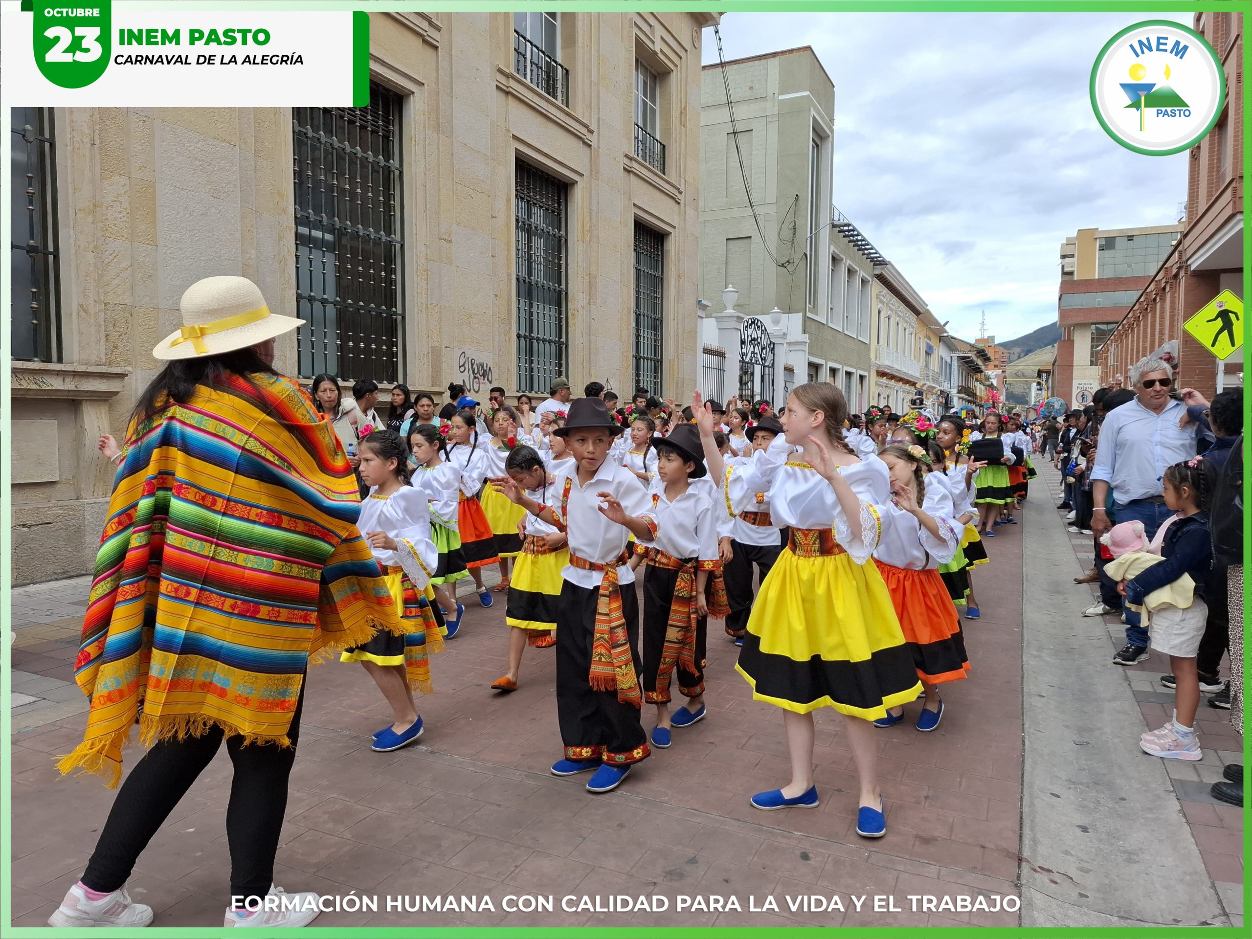 Participación de nuestros estudiantes en el carnaval de alegría realizado por la Secretaría de Educación Municipal de Pasto